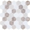 Andova Tiles SAMPLE Channing 2 x 2 Marble Honeycomb Mosaic Floor Use Tile SAM-ANDCHA125 - alternate 5